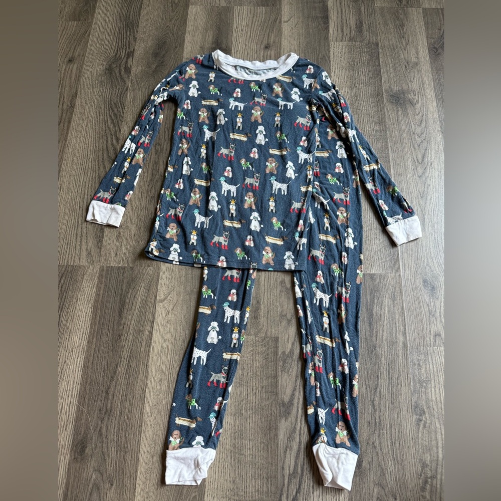 Little sleepies navy dogs two piece 5/6